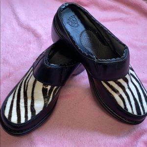 Black and white shoes